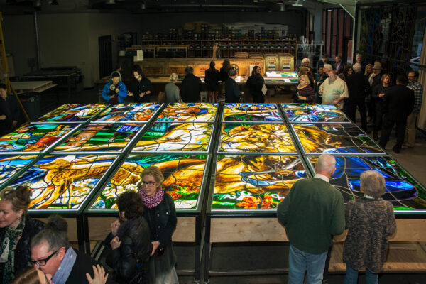 Judson Studios Awarded U.S. Congressional, State of California Senate, and California Legislature Assembly Recognitions at Reception for Completion of the World's Largest Fused Glass Window at Judson Studios. February 11, 2017. South Pasadena, CA.