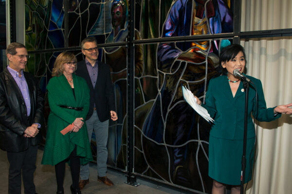 Judson Studios Awarded U.S. Congressional, State of California Senate, and California Legislature Assembly Recognitions at Reception for Completion of the World's Largest Fused Glass Window at Judson Studios. February 11, 2017. South Pasadena, CA.