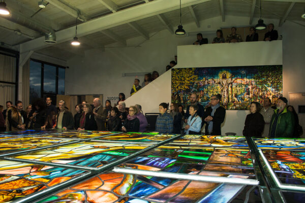 Judson Studios Awarded U.S. Congressional, State of California Senate, and California Legislature Assembly Recognitions at Reception for Completion of the World's Largest Fused Glass Window at Judson Studios. February 11, 2017. South Pasadena, CA.